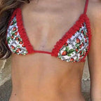 Damen Triangel-Bikini mit Rüschendetails R&B