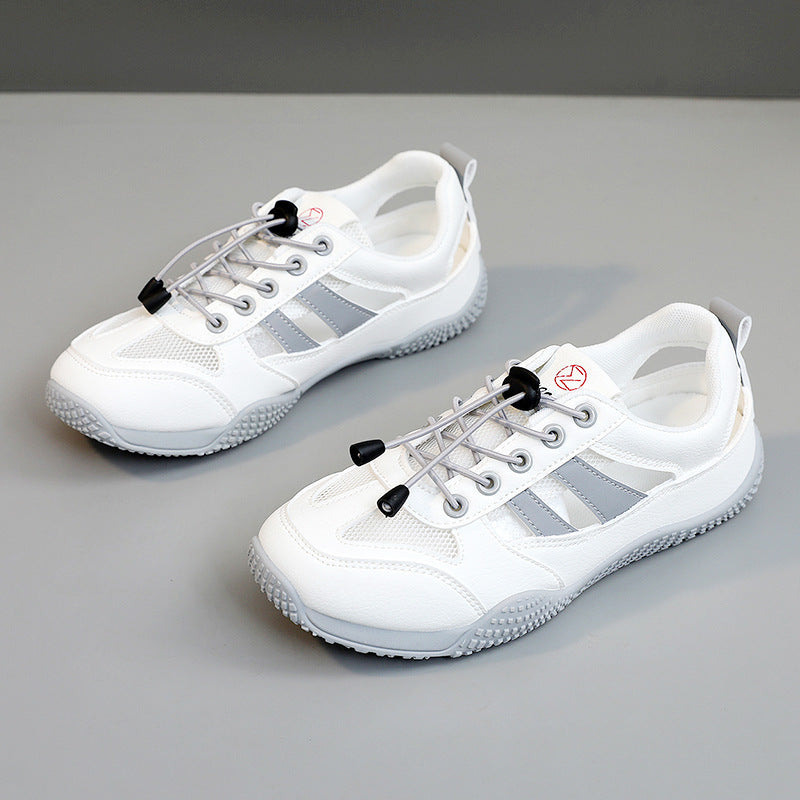 Damen modische und atmungsaktive Freizeitschuhe mit elastischem Schnürsystem R&B