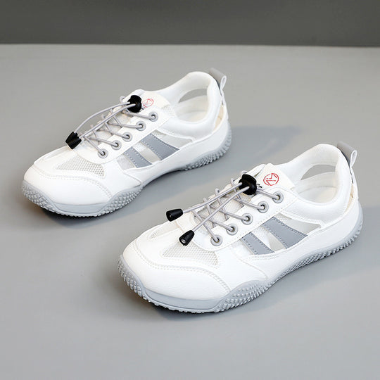 Damen modische und atmungsaktive Freizeitschuhe mit elastischem Schnürsystem R&B