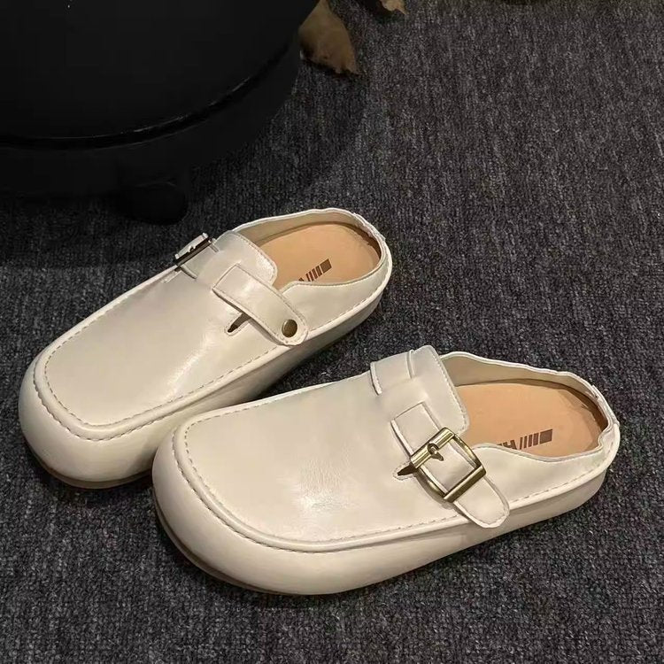 Damen elegante Mokassins mit modischem Riemen R&B