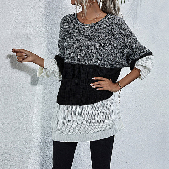 Damen lässiger Oversized Pullover R&B