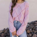 Damen modischer Strickpullover mit glitzernden Details