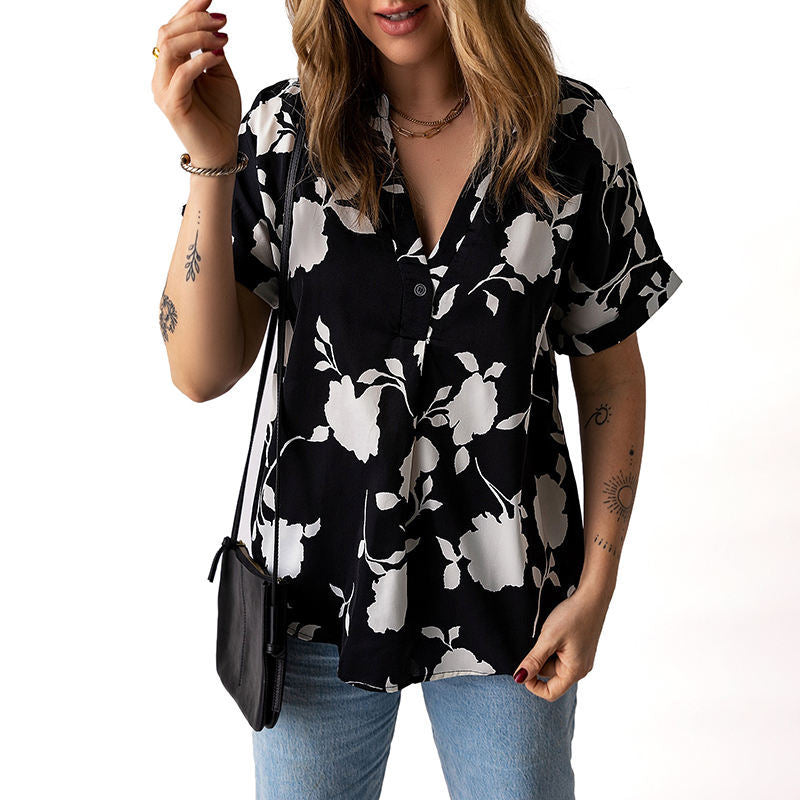 Damen Bluse mit floralem Design R&B