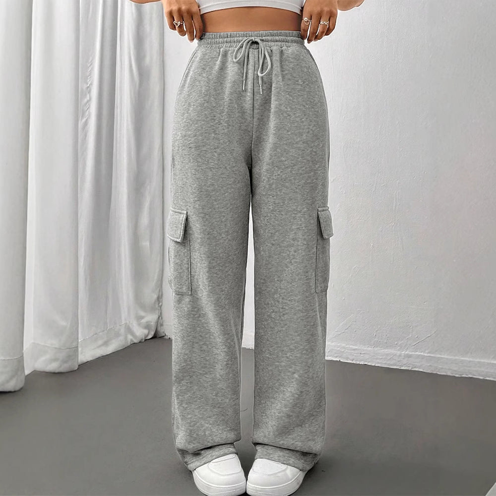 Damen Cargo-Hose mit elastischem Bund und Seitentaschen R&B