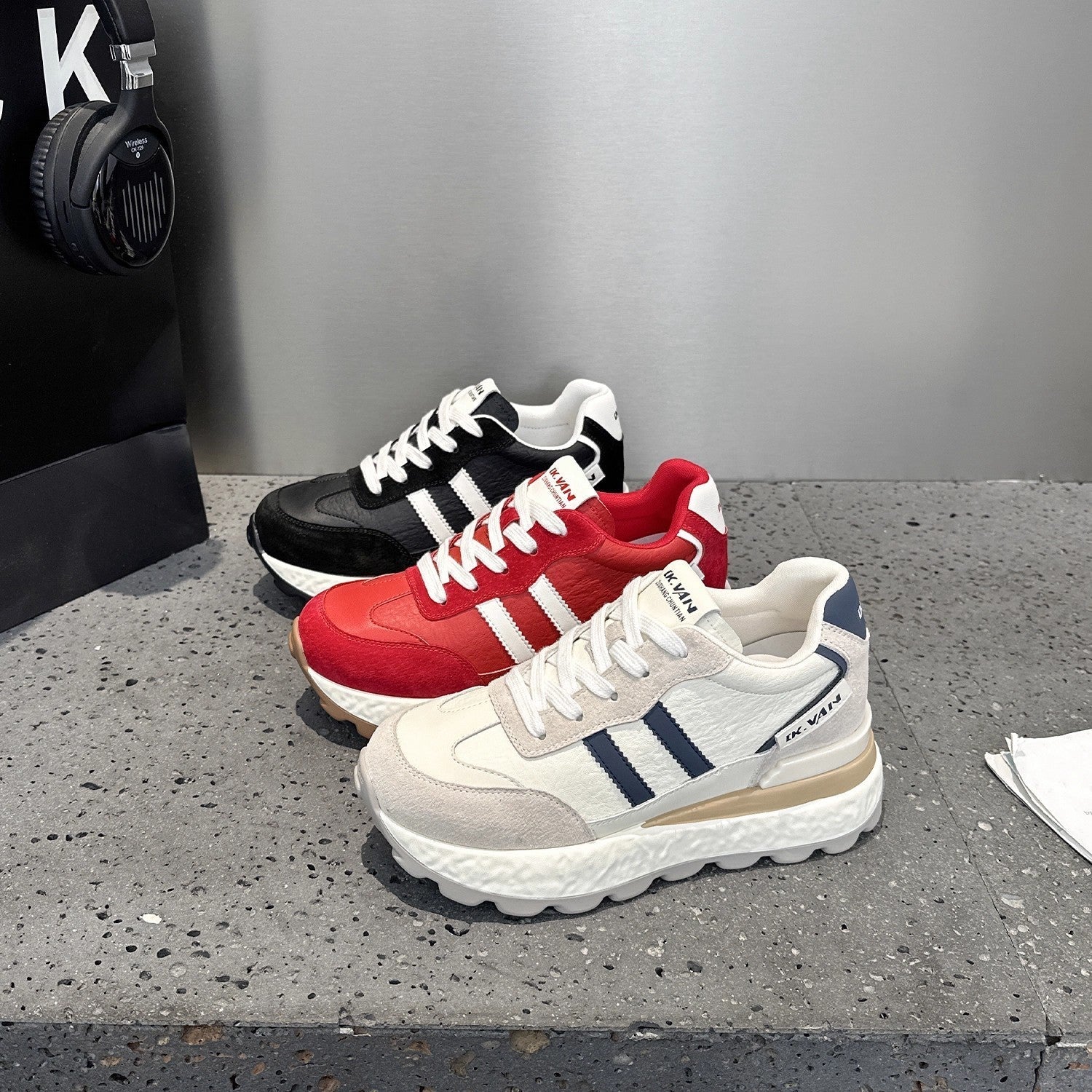 Damen Sportliche Chunky Sneakers mit hochwertigem Obermaterial und dämpfender Sohle R&B