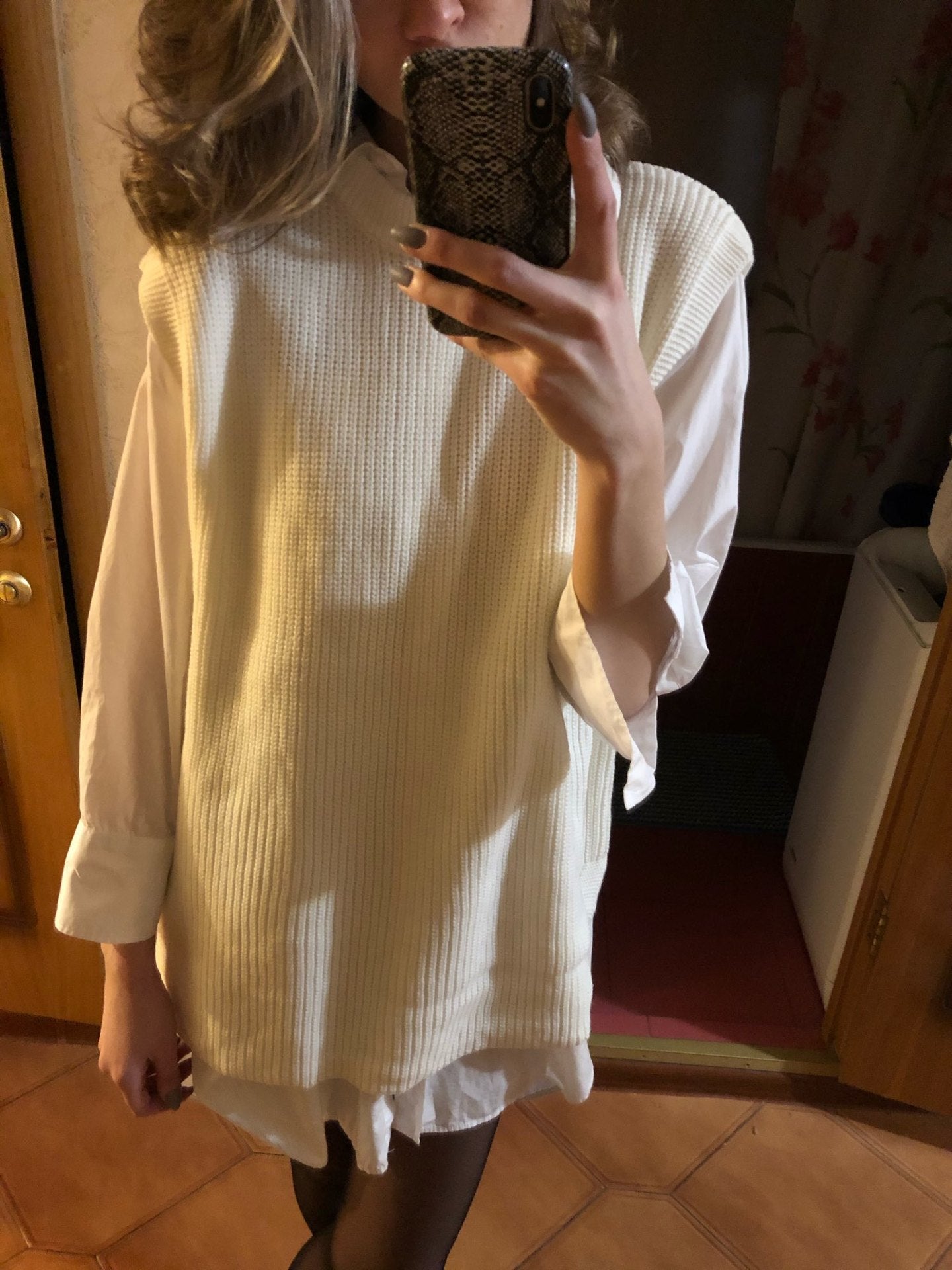 Damen Strickkleid mit modischem feinen Rippstrick und lässigem Schnitt R&B