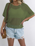 Damen luftiges Netz-T-Shirt R&B