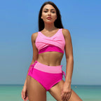 Damen Hochgeschnittener Bikini mit verstellbaren Trägern R&B