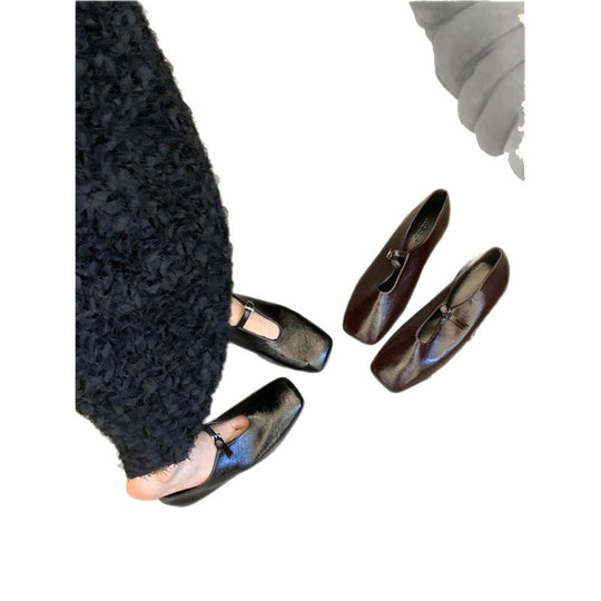 Damen elegante Ballerinas mit raffinierter Schnalle R&B