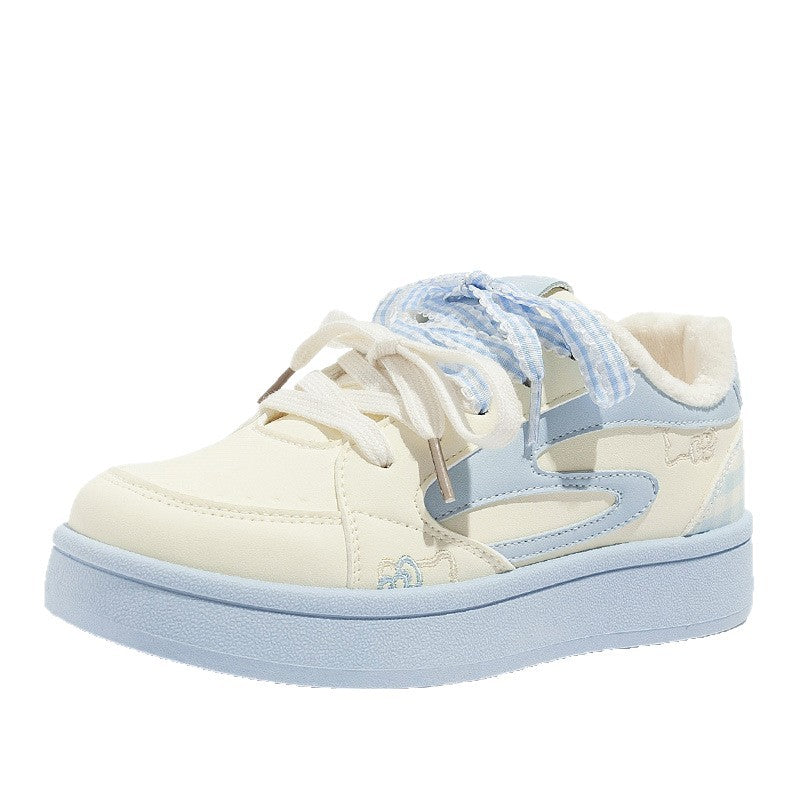 Damen Kuschelige Sneakers mit floralem Print und weichem Innenfutter