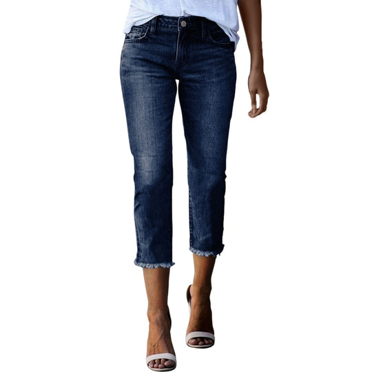 Damen zeitlose Jeans im modernen Schnitt mit cropped Bein R&B