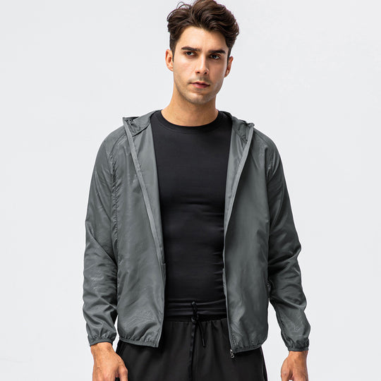 Herren leichte Laufjacke mit atmungsaktiven Eigenschaften und reflektierendem Design R&B