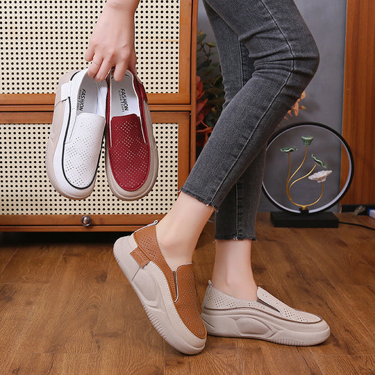 Damen Atmungsaktive Slip-On Freizeitschuhe mit perforierten Details R&B