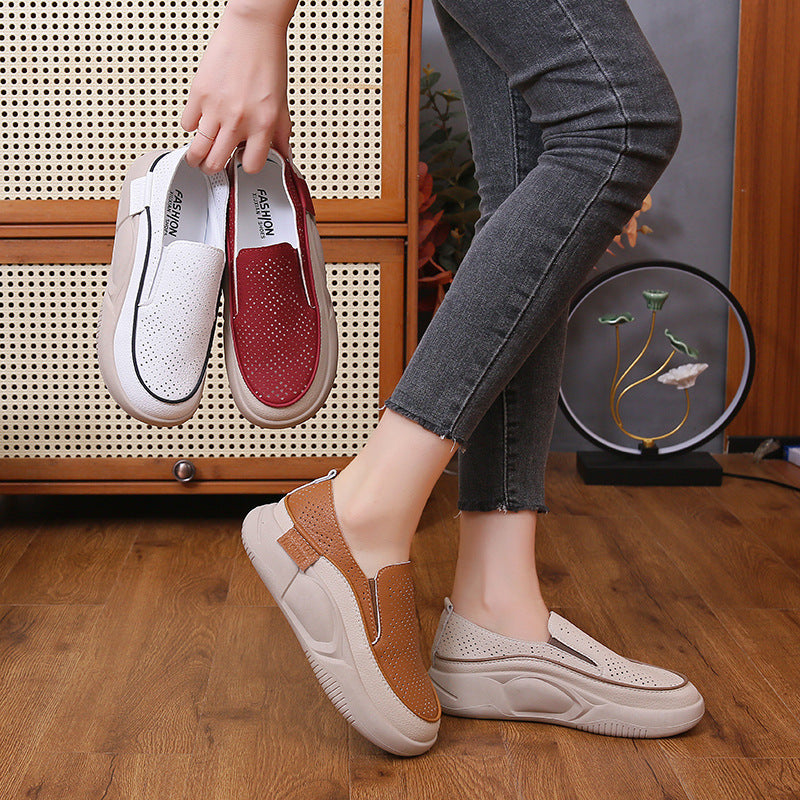 Damen Atmungsaktive Slip-On Sneakers mit perforiertem Obermaterial und rutschfester Sohle R&B