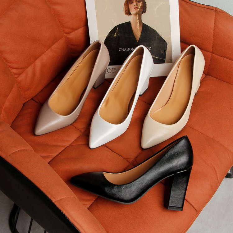 Damen elegante High Heels mit blockiertem Absatz R&B