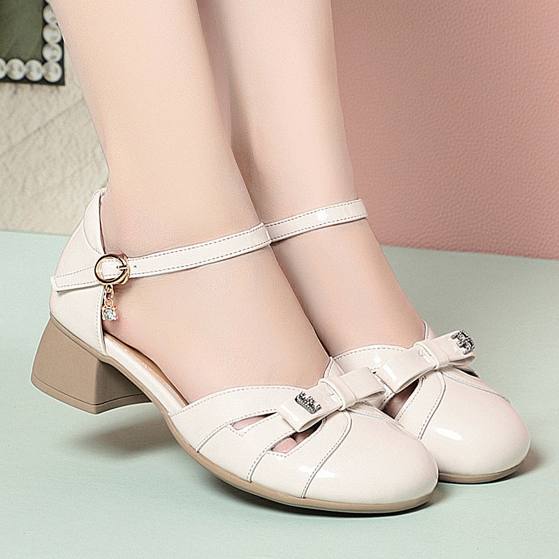Damen Mary Jane Schuhe mit elegantem Riemchen und komfortablem Blockabsatz
