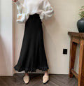 Damen Plisseerock mit voluminösem Saum