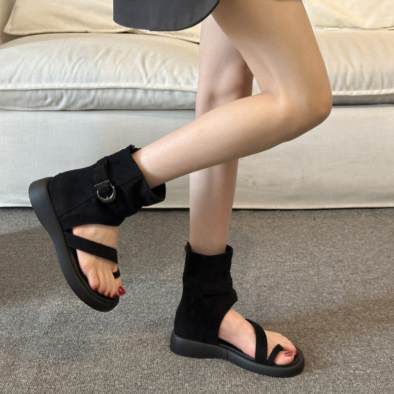 Damen modische Sandalen mit verstellbaren Riemen und strapazierfähiger Sohle R&B