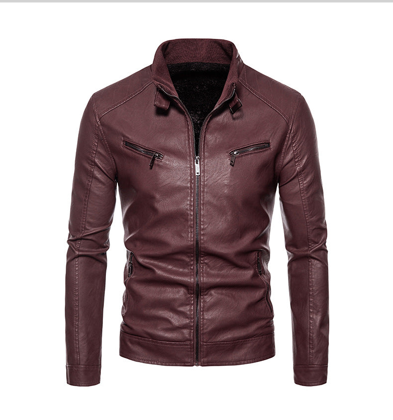 Herren jacke mit modernem Stehkragen und innovativen Reißverschlusstaschen R&B