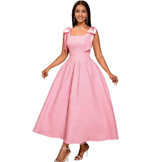 Damen Elegantes Abendkleid mit schimmernden Details und verspielten Rüschenschultern R&B