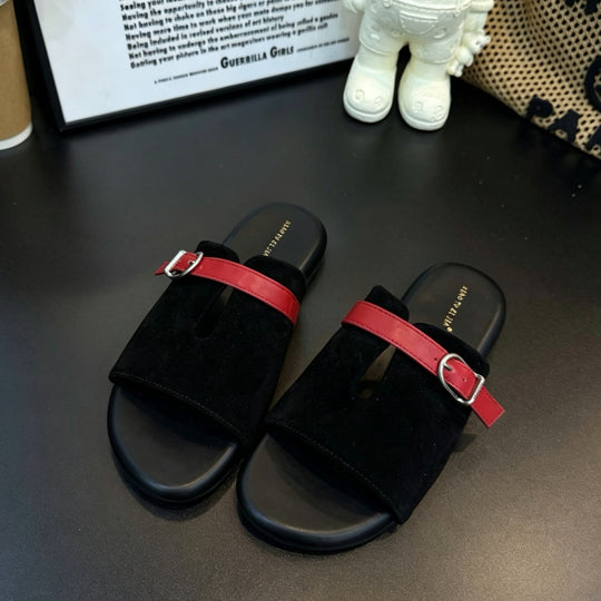 Damen modische Clogs mit modischen Riemchen und komfortablem Fußbett R&B