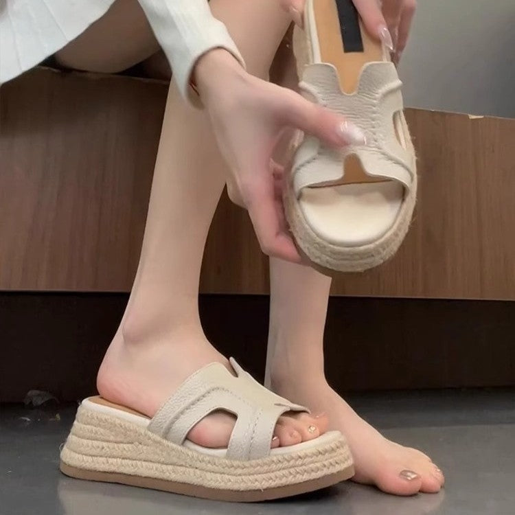 Damen Espadrille-Sandalen mit schickem Metallic-Design R&B