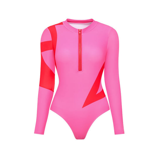 Damen Einseitiger Badeanzug mit Rüschendetails R&B