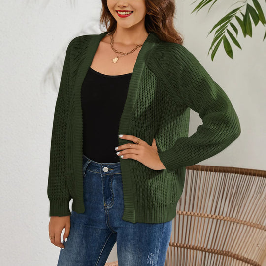 Damen Strickcardigan mit offenem Schnitt und feiner Struktur R&B
