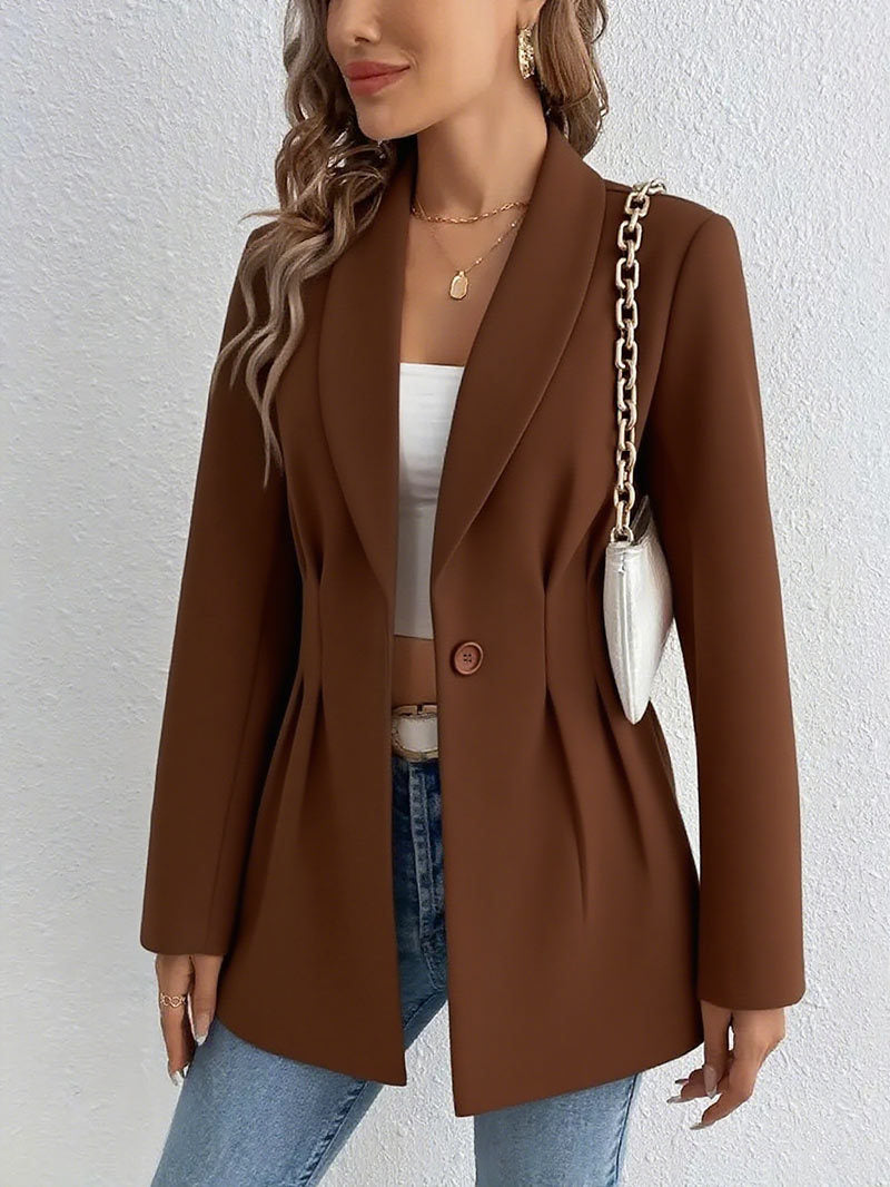 Damen Elegante und geschmackvolle Blazerjacke mit Tailleneinsatz R&B