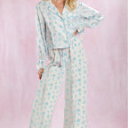 Damen Schlafanzug-Set mit floralem Muster und elegantem Schnitt