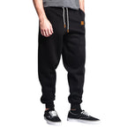 Herren nan konisch geschnittene Freizeithose aus Sweatstoff mit elastischem Bund Kordelzug und Rippbündchen R&B