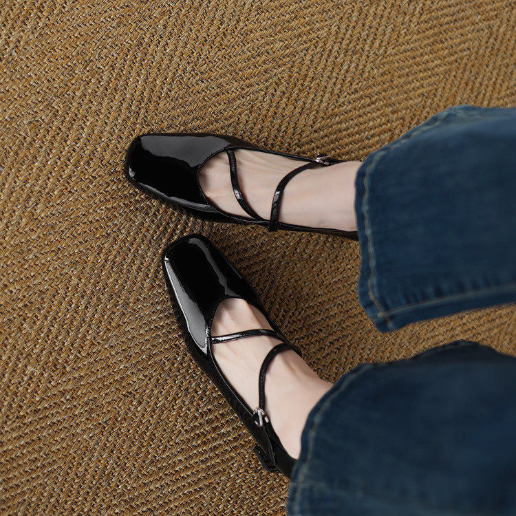 Damen Mary Jane Pumps mit elegantem Tiermuster und bequemem Blockabsatz