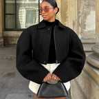 Damen Oversized Cropped-Jacke mit innovativem Schnitt R&B