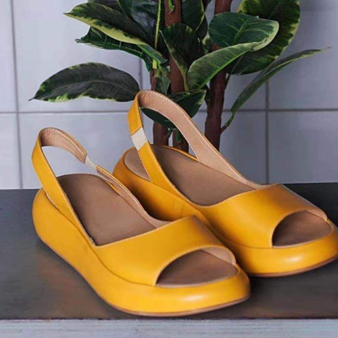 Damen nan Slingback-Pantolette mit ergonomischem Memory-Fußbett und leichter Plateausohle R&B