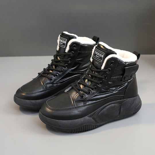 Damen Winterliche Schnürstiefel mit kuscheligem Innenfutter und rutschfester Laufsohle R&B