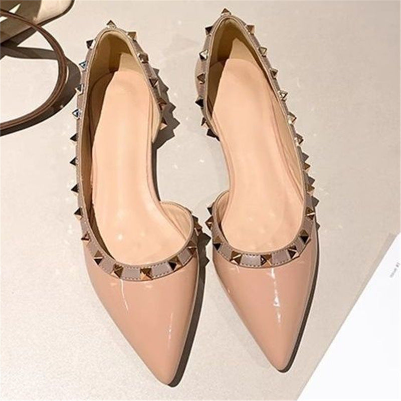 Damen elegante spitze Ballerinas mit glamourösen Verzierungen R&B