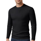 Herren modischer Strickpullover mit feinem Zopfmuster R&B