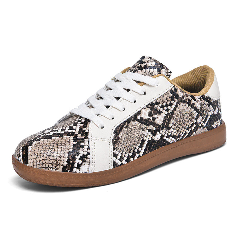 Damen Sportliche Sneakers mit elegantem Schlangenmuster