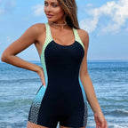 Damen Sportlicher Einteiler Badeanzug R&B 1782103762