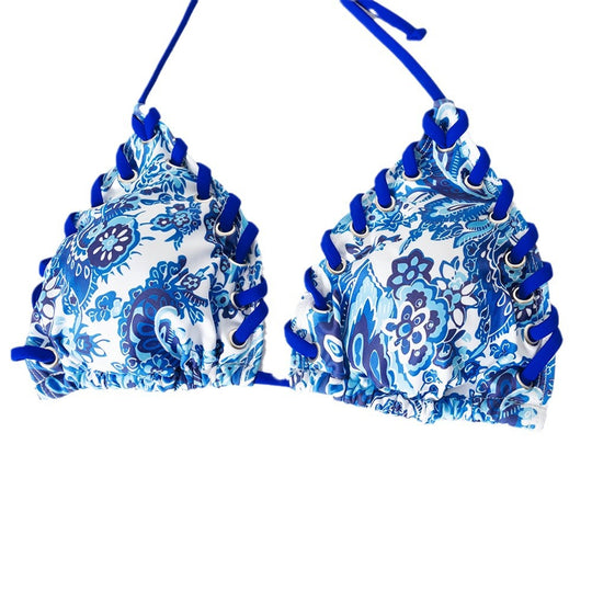 Damen Triangel-Bikini mit verspieltem Schnürdesign R&B