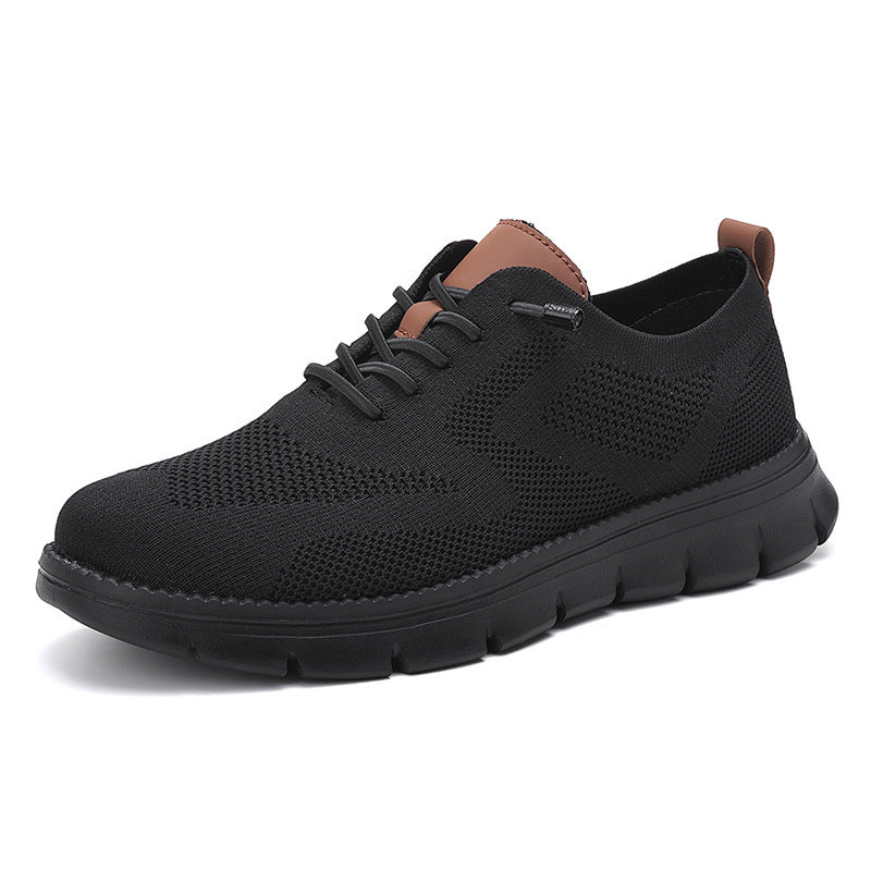 Damen nan gestrickter Derby-Sneaker mit flexibler Rillenlaufsohle und gepolstertem Komfortfußbett R&B