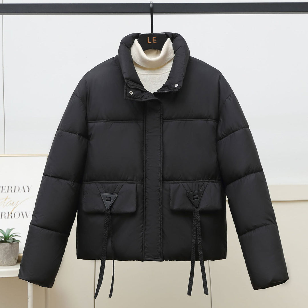 Damen gesteppte Übergangsjacke mit hohem Kragen und modernen praktischen Taschen R&B