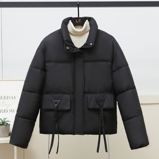 Damen gesteppte Übergangsjacke mit hohem Kragen und modernen praktischen Taschen R&B