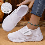 Damen Atmungsaktive Slip-On Sneakers mit Klettverschluss