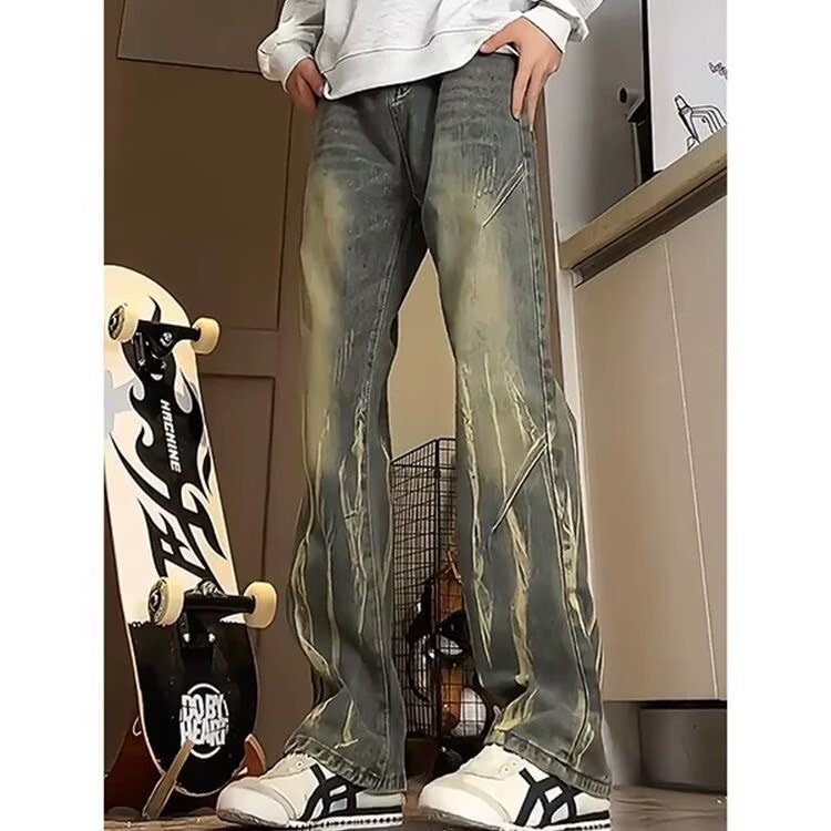Herren lässige baggy Jeans im used Look