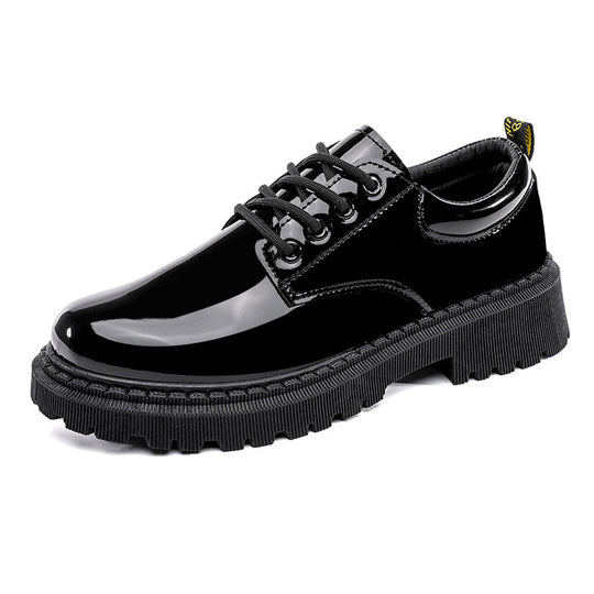 Damen Modische Schnürschuhe mit glänzender Oberfläche und rutschfester Sohle R&B