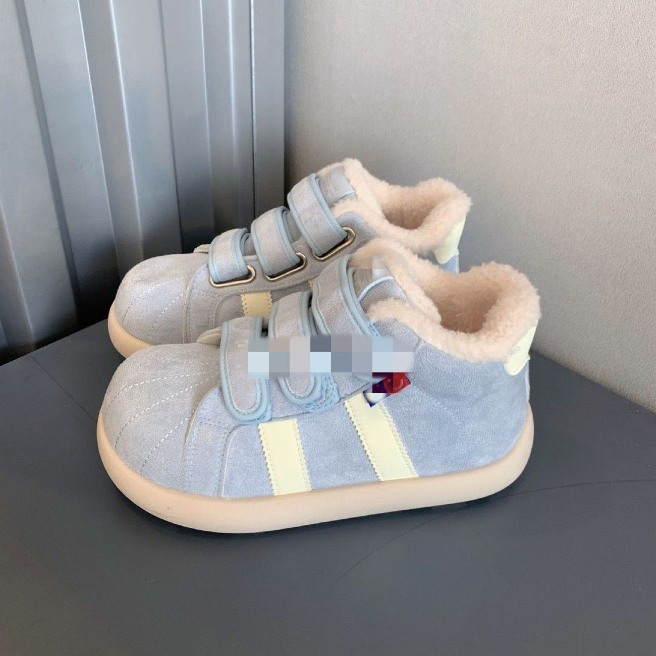 Damen Warmfutter Sneakers mit Klettverschluss R&B