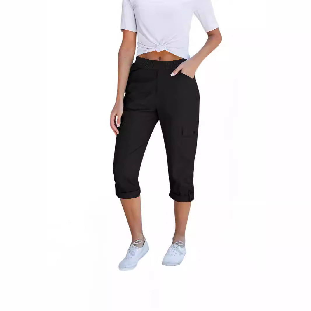 Damen Cargo-Hosen mit elastischem Bund und praktischen Taschen R&B