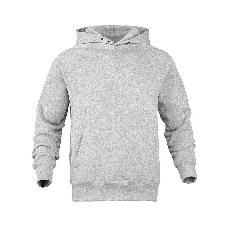 Herren nan Sweatstoff Kapuzenpullover mit Raglanärmeln, Kängurutasche und verstärktem Saum R&B