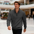 Herren sportlicher Pullover mit halbhoch geschlossenem Kragen R&B